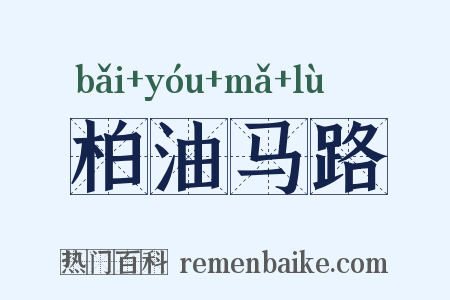 柏油马路是什么意思的图片